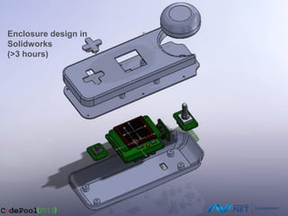 Enclosure design in   MICROSOFT CONFIDENTIAL
Solidworks
(>3 hours)
 
