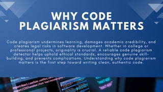 Codequiry: The Advanced Code Plagiarism Detector for Developers | PPT