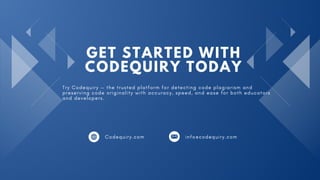 Codequiry: The Advanced Code Plagiarism Detector for Developers | PDF