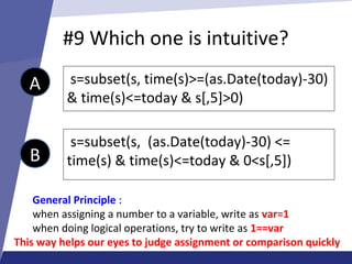 Code readability in r | PPT | Programming Languages | Computing