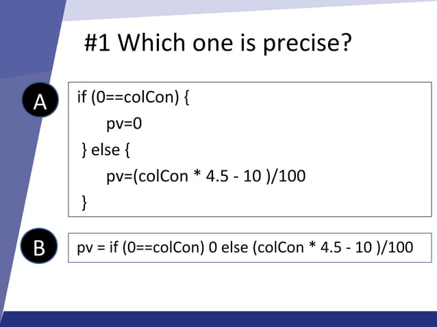 Code readability in r | PPT | Programming Languages | Computing