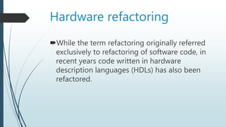 Code refactoring | PPTX