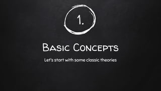 1.
Basic Concepts
Let’s start with some classic theories
 