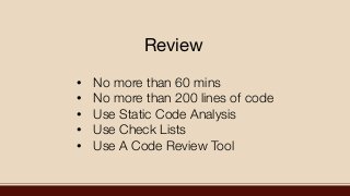 Code Review: How And When