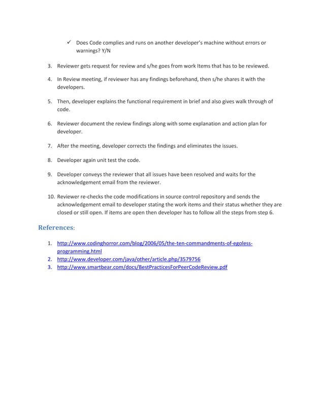 Code review guidelines