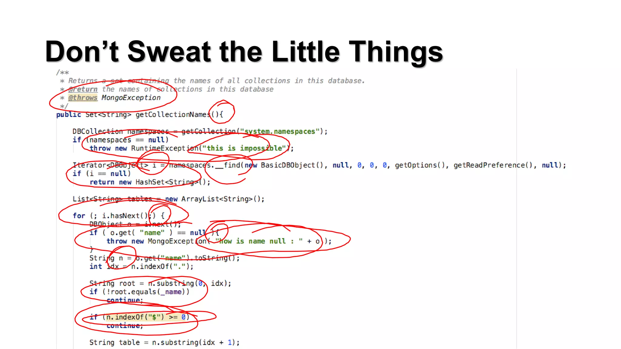 Don&rsquo;t Sweat the Little Things
 