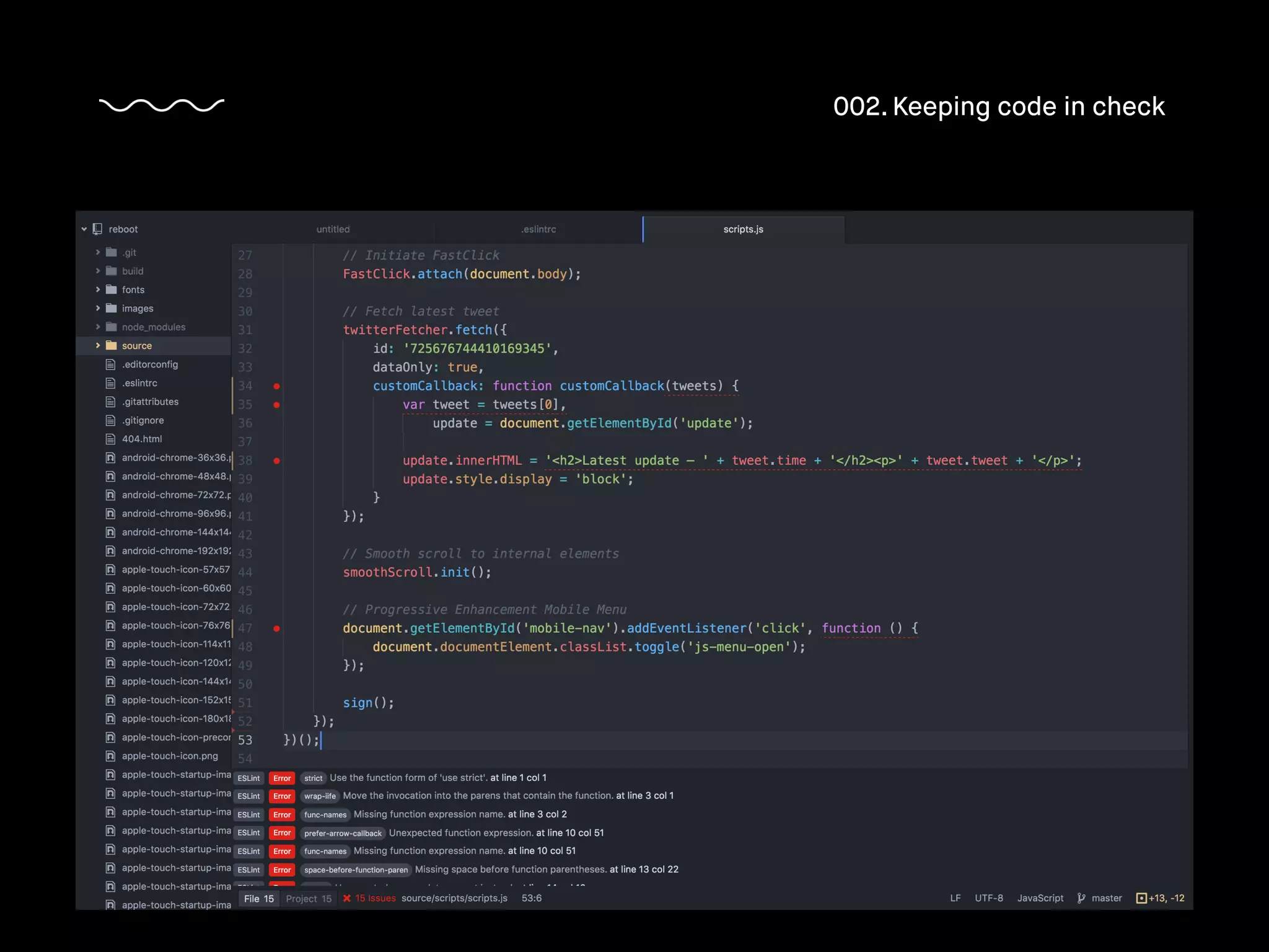 002. Keeping code in check
 