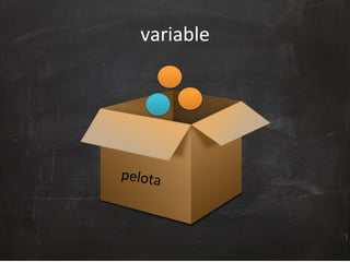 variable	
  
pelota	
  
 