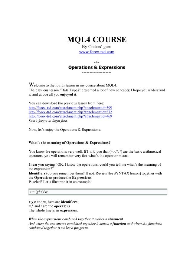Mql forex coders