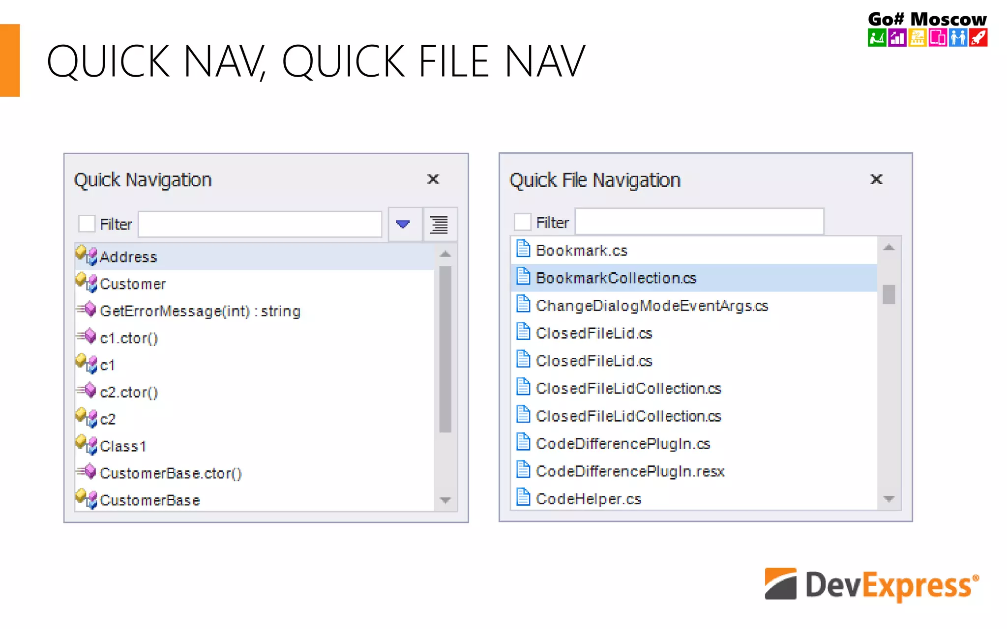 QUICK NAV, QUICK FILE NAV 
 