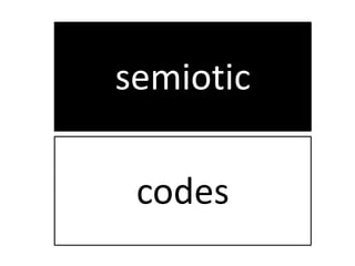 semiotic
codes
 
