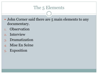 Codes and conventions of a documentary | PPTX