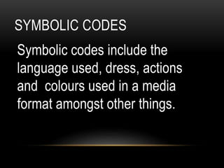 Codes and conventions | PPTX