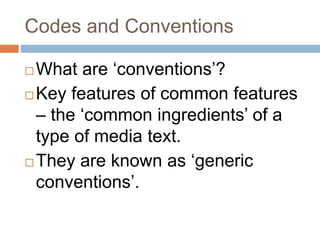 Codes and conventions | PPT