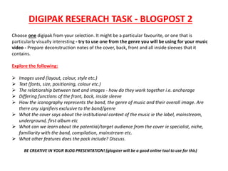 Codes and conventions of a digipack | PPTX