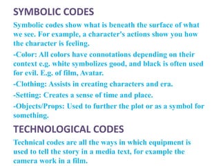 Codes and conventions media presentation | PPTX