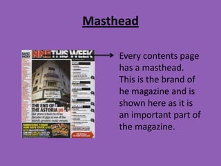 Codes and conventions of a magazine contents page | PPTX
