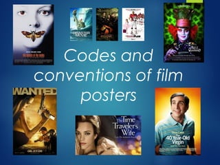 Codes and
conventions of film
posters
 