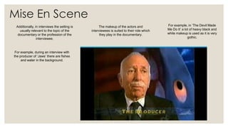 Codes & conventions of a documentary | PDF