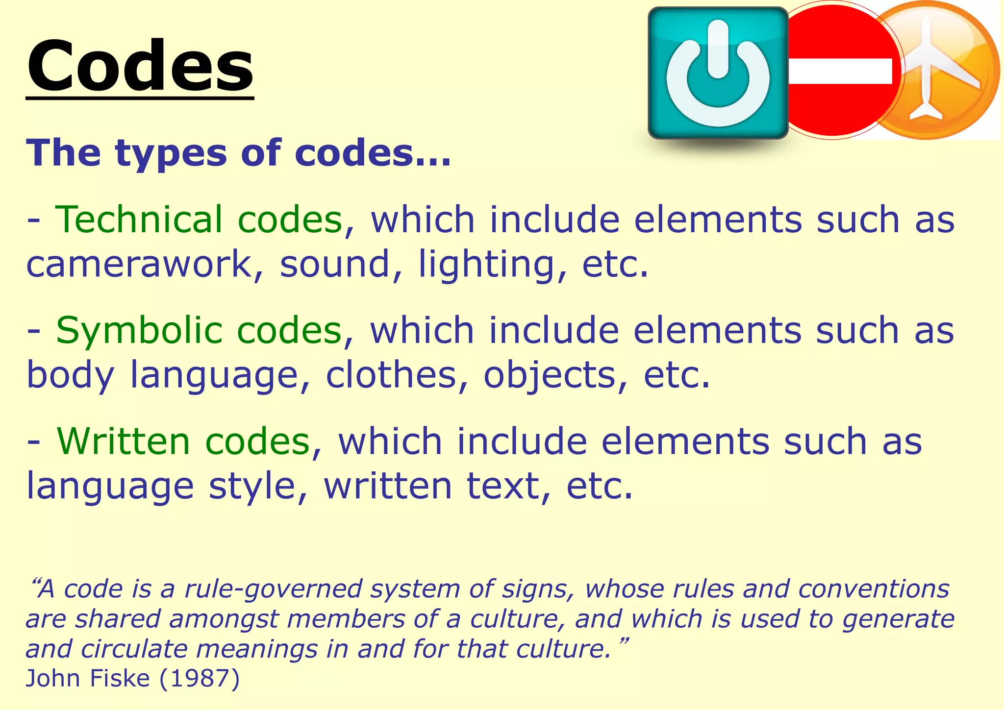 Codes & Conventions Presentation | PDF
