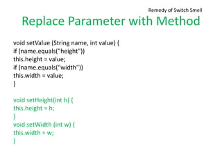 Code smells and remedies | PPTX