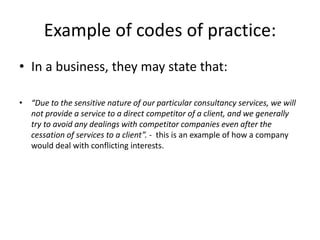 Codes of practice | PPT