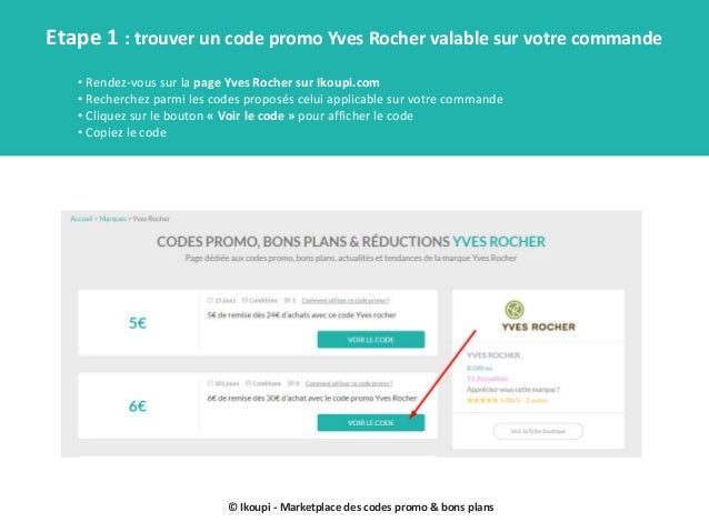 Codes Promo Yves Rocher Mode D Emploi