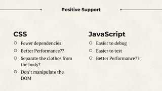 Codestock2018 - CSS vs JS | PPT