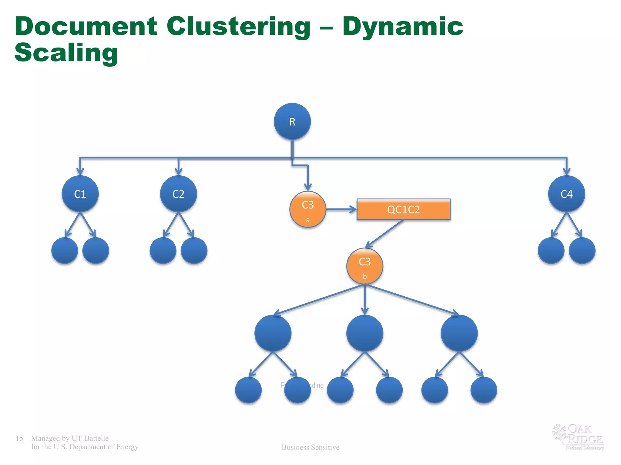 Document Clustering – Dynamic ScalingRC1C2C4C3aQC1C2C3bPatent Pending