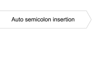 Auto semicolon insertion
 