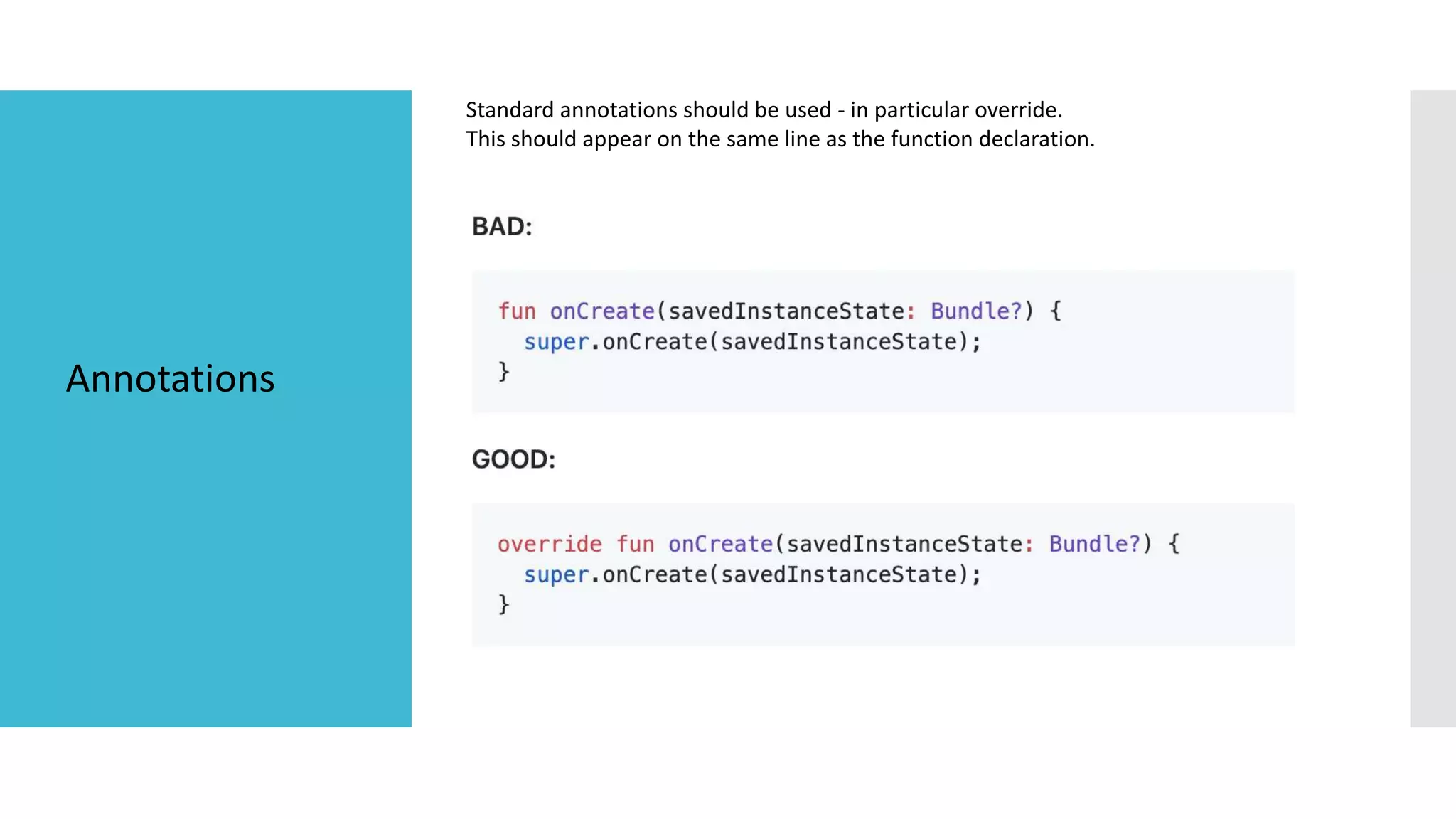 Kotlin Code style guidelines | PPT