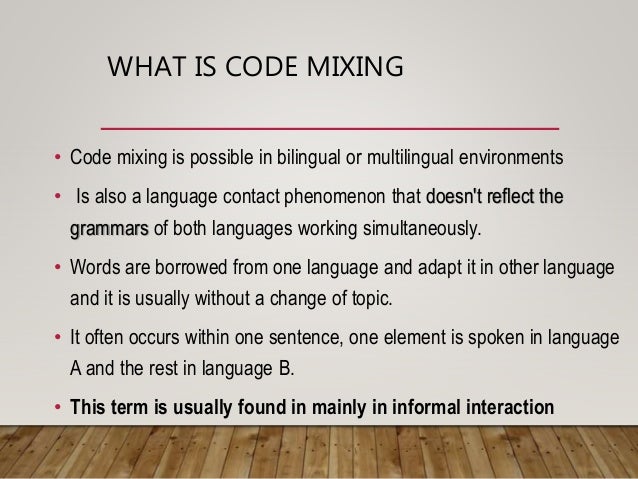 Code Switching Definition