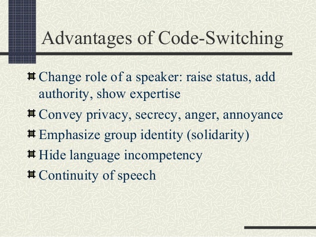 Code Switching Examples In Pakistan