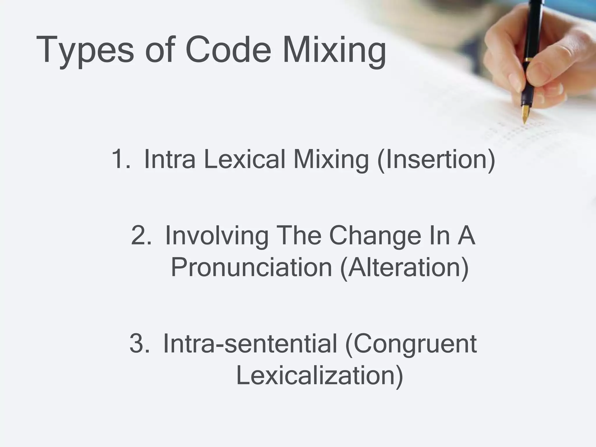 Mix Coding Code switching & code mixing | PPTX
