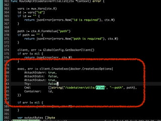 Codetainer: a Docker-based browser code 'sandbox'