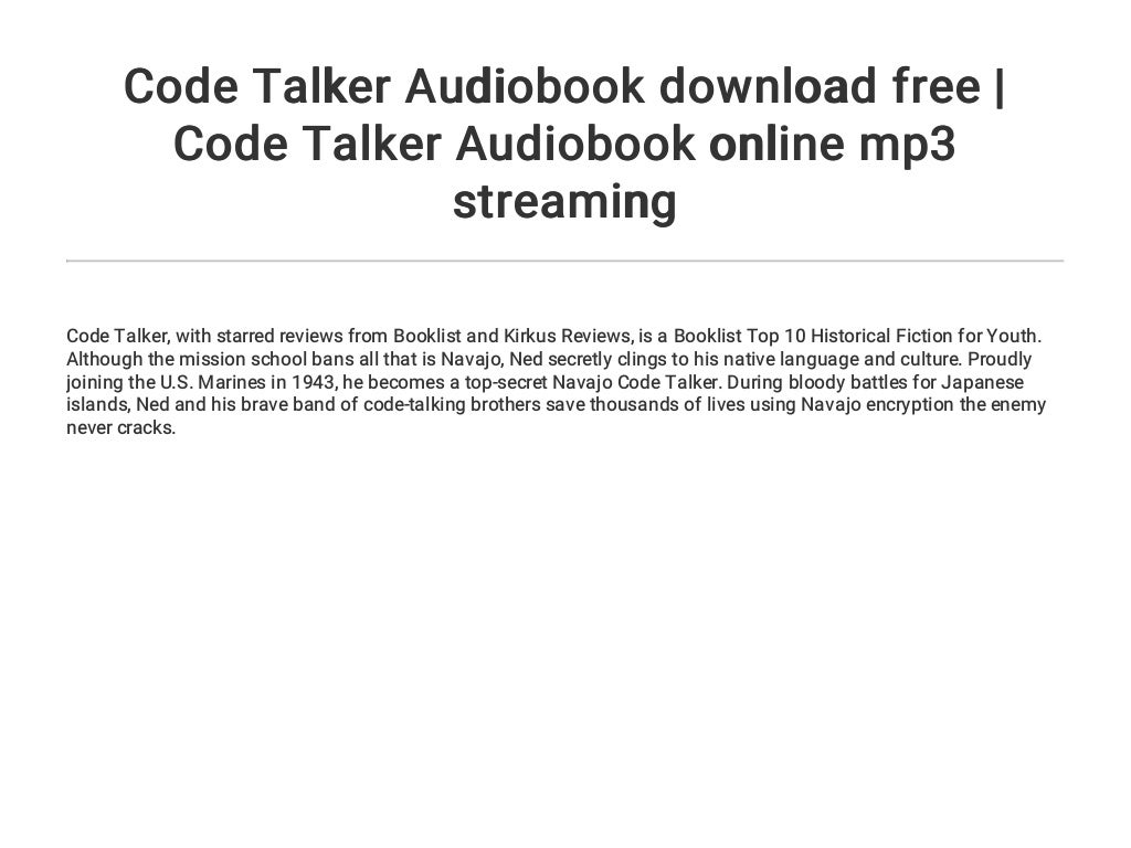 Code Talker Audiobook download free Code Talker