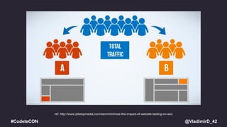 @VladimirD_42#CodeteCON
ref: http://www.pitstopmedia.com/sem/minimize-the-impact-of-website-testing-on-seo
 