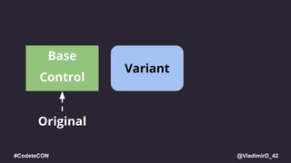 @VladimirD_42#CodeteCON
Base
Control
Variant
Original
 