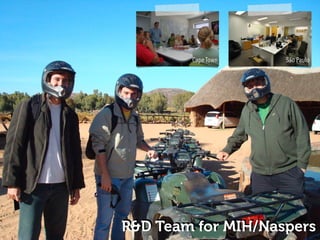 R&D Team for MIH/Naspers
São PauloCape Town
 