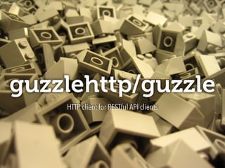 guzzlehttp/guzzle
HTTP client for RESTful API clients
photo by j_regan
 