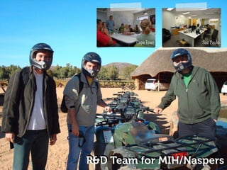 R&D Team for MIH/Naspers
São PauloCape Town
 