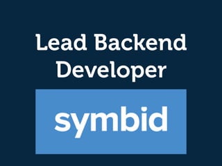Lead Backend 
Developer
 