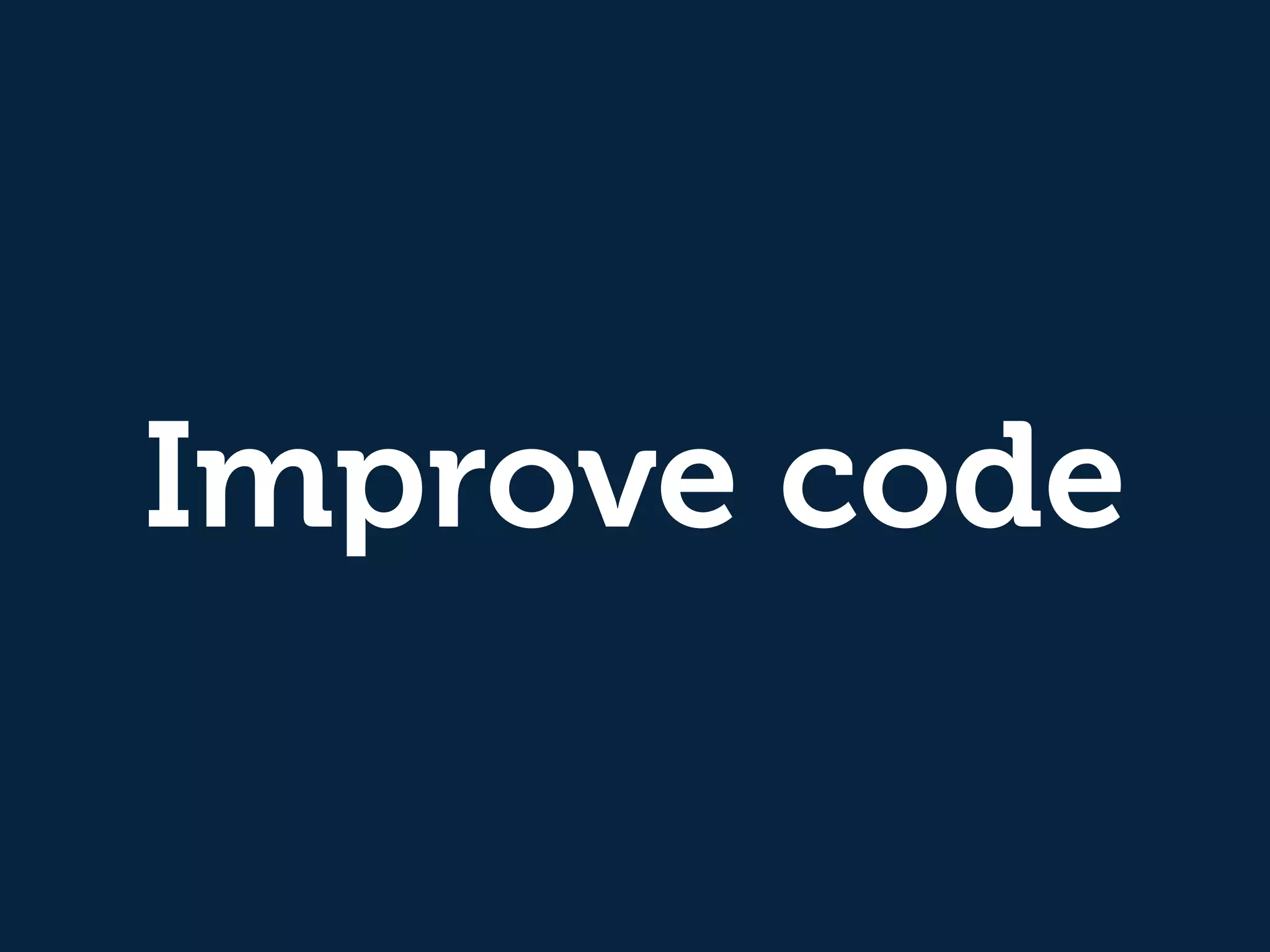 Improve code 
 