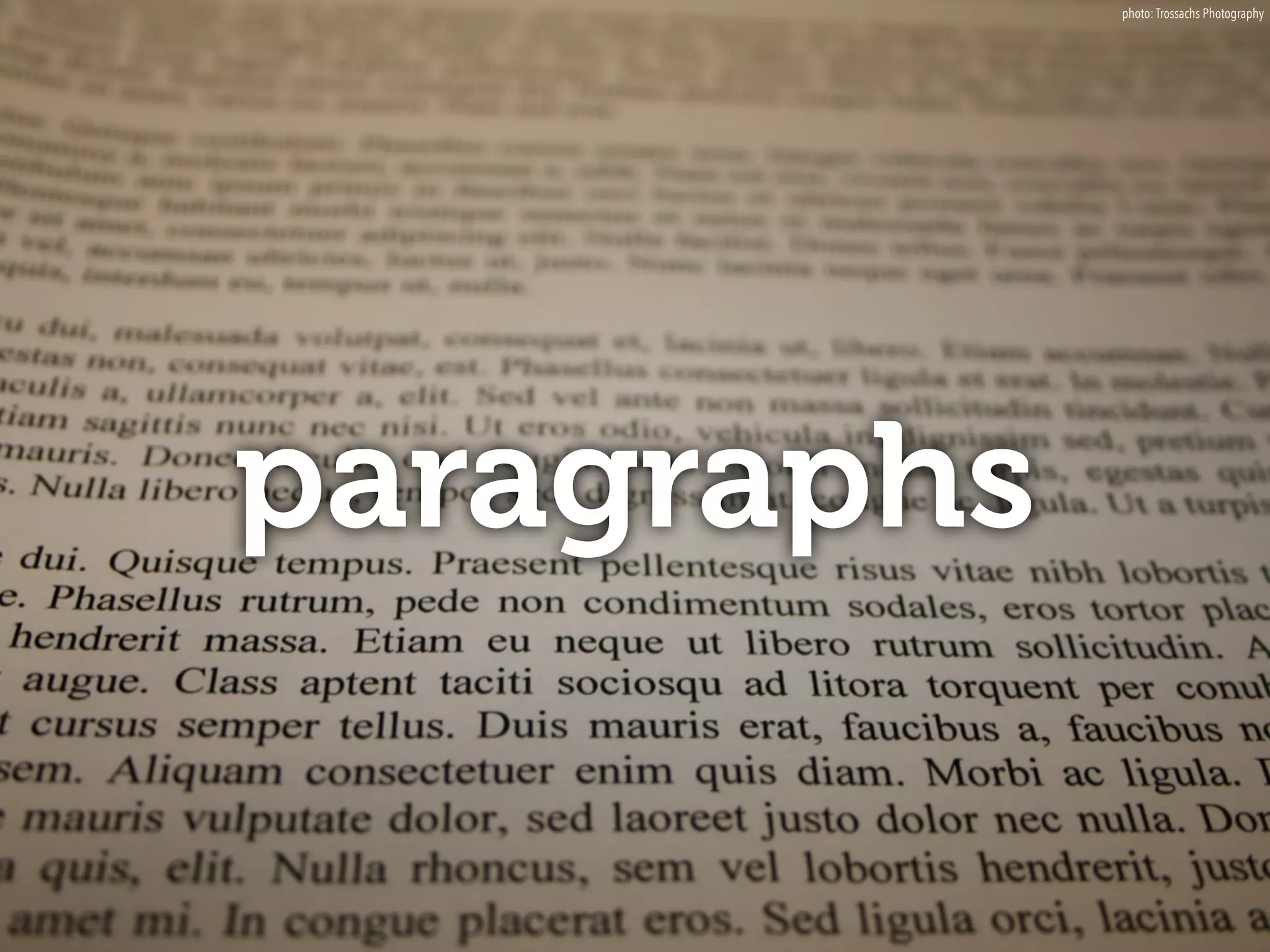 paragraphs 
photo: Trossachs Photography 
 