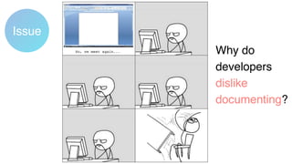 Why do
developers
dislike
documenting?
Issue
 