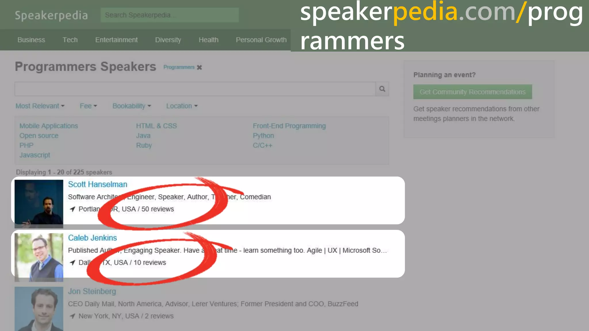 speakerpedia.com/prog rammers 