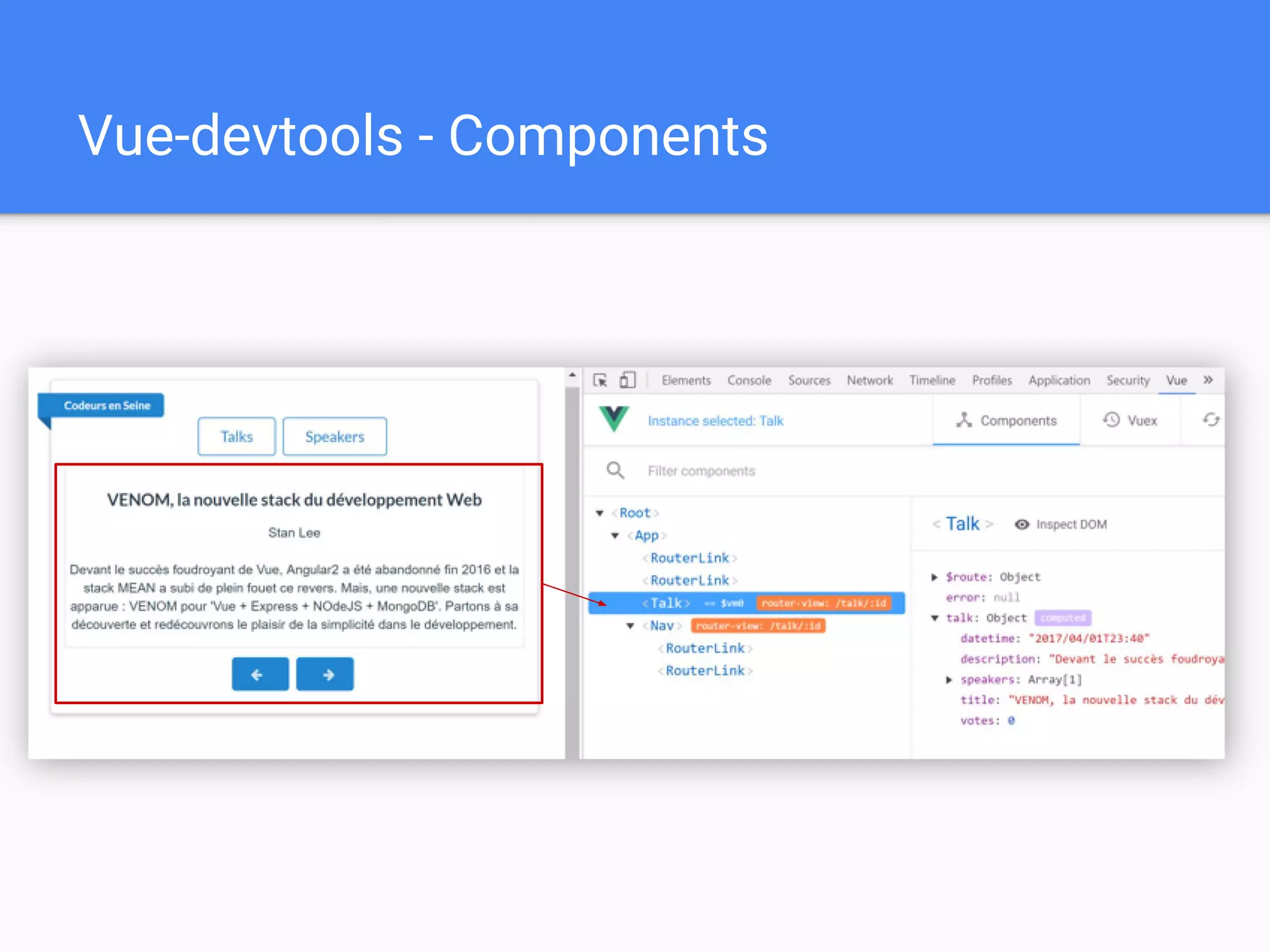 Vue-devtools - Components
 