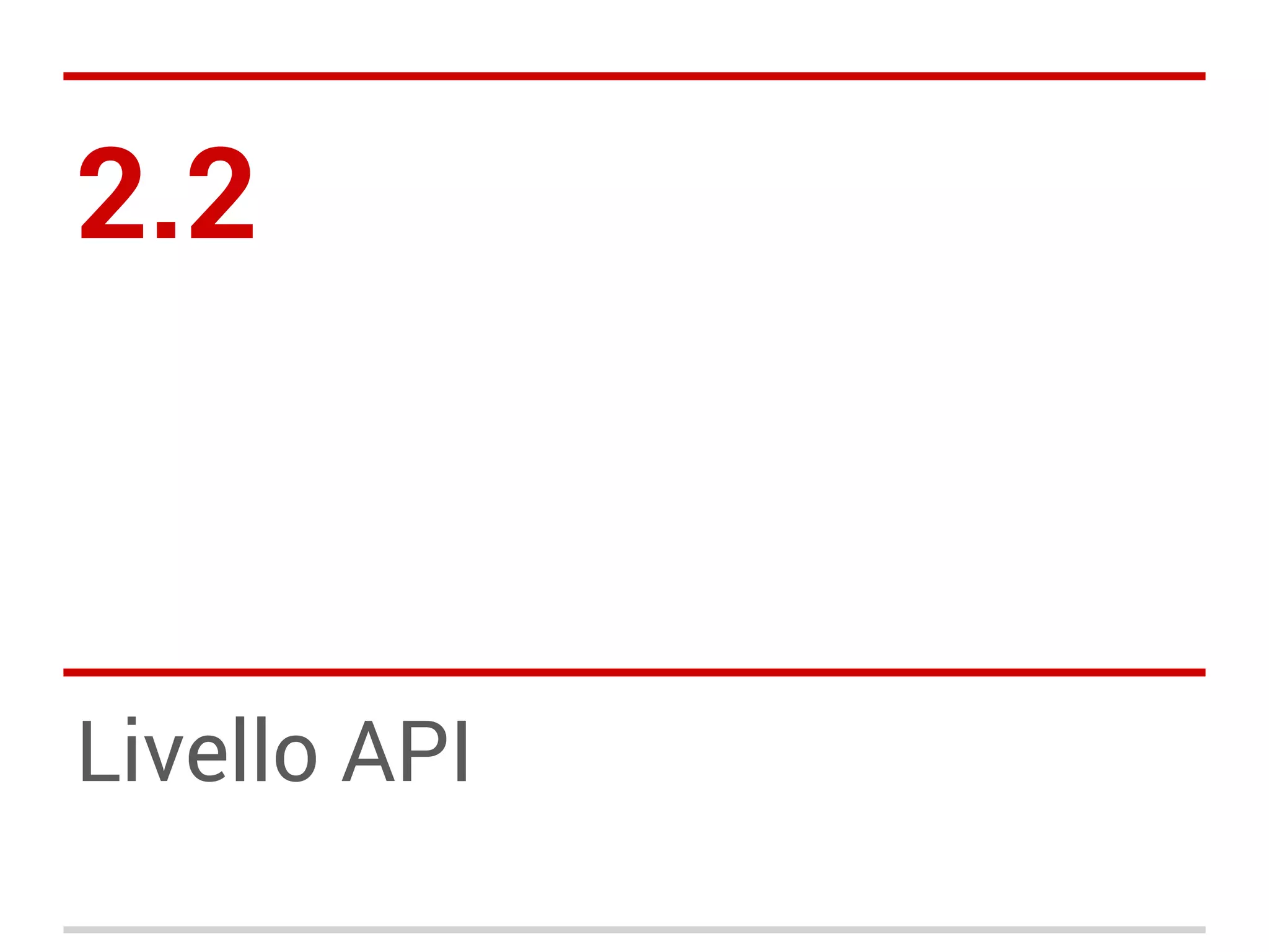 2.2

Livello API

 