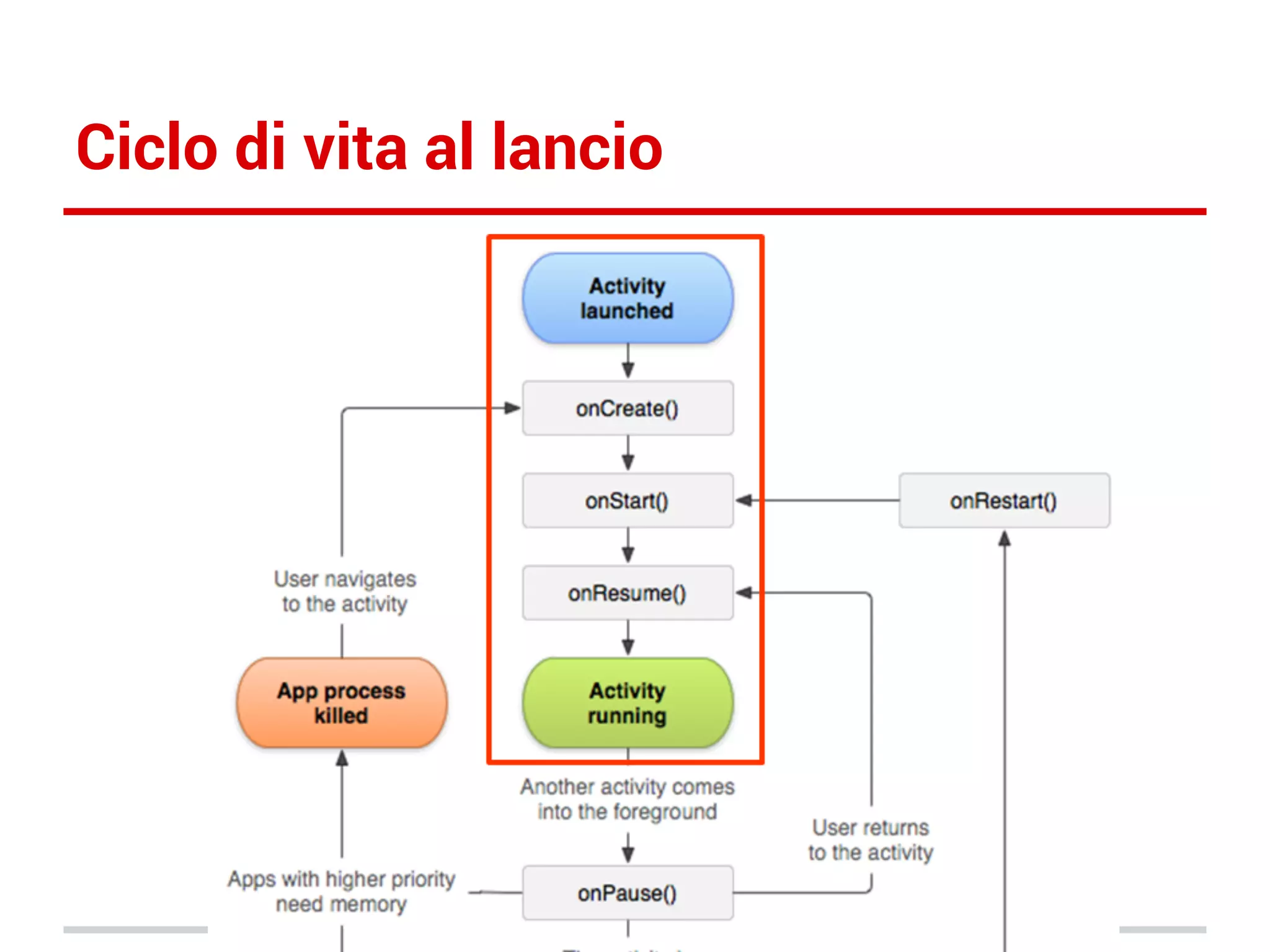Ciclo di vita al lancio

 