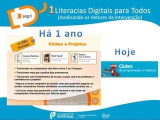 Literacias Digitais para Todos
(Analisando os Vetores da Intervenção)
 